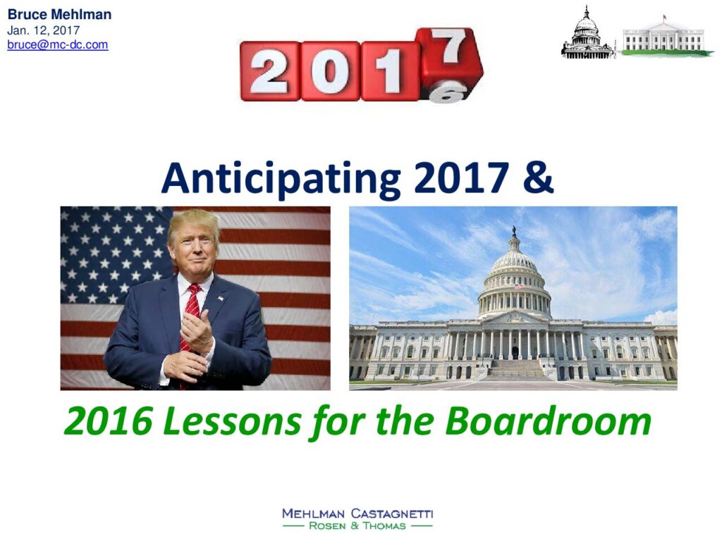 'Anticipating 2017 & 2016  Lessons for the Boardroom' Infographic Thumbnail