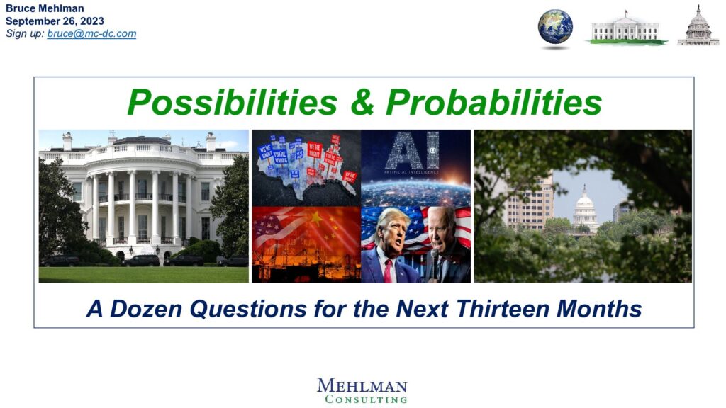 'Possibilities & Probabilities: A Dozen Questions for the Next Thirteen Months' Infographic Thumbnail